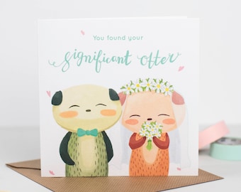 You found your significant "otter" Wedding Card