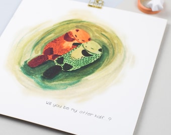Will you be my Otter Half? Print