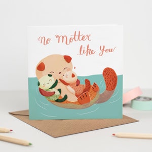 Carte Fête des Mères loutre