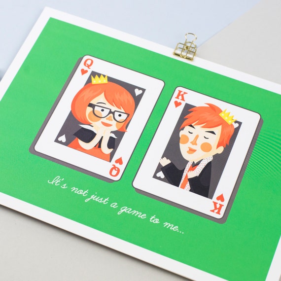King and Queen of Hearts Print