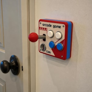 Retro Animation Inspired Light Switch Mod Cute Character Eye Open Fun Accessory