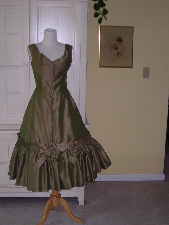 olive cocktail dress