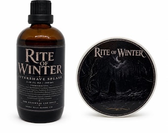 Rite of Winter Shave Soap & Aftershave Splash Set – Cold Evergreen Scent