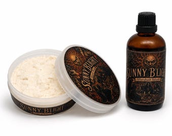 Sunny Blight Artisan Shave Soap & Aftershave Splash Set | Premium KiNG Base Wet Shaving Soap
