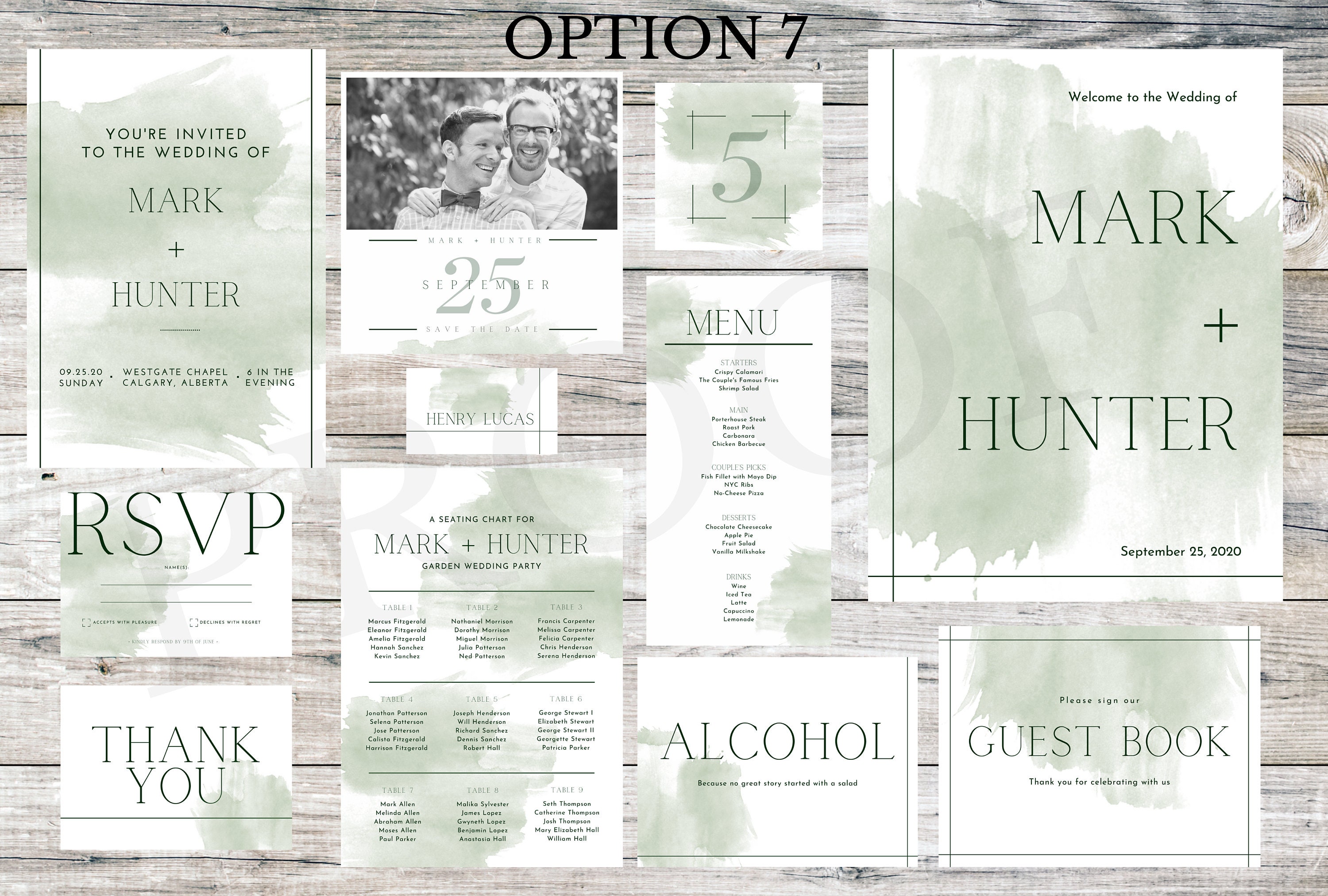 Wedding Stationery Set 11 Pieces Included Various Themes Etsy