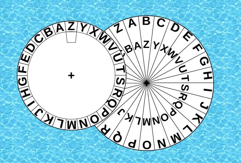 Diana Criptosystem Code Wheel Cipher Disks immagine 1
