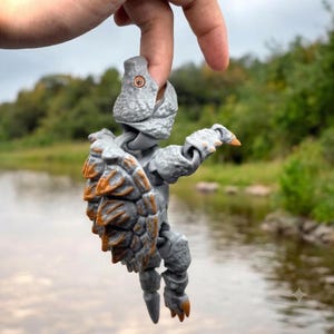 関節可動式ワニガメSTLファイル｜フレキシブルタートル3Dモデル｜印刷可能なカメのデザイン｜ワニガメ3Dプリント｜デジタル