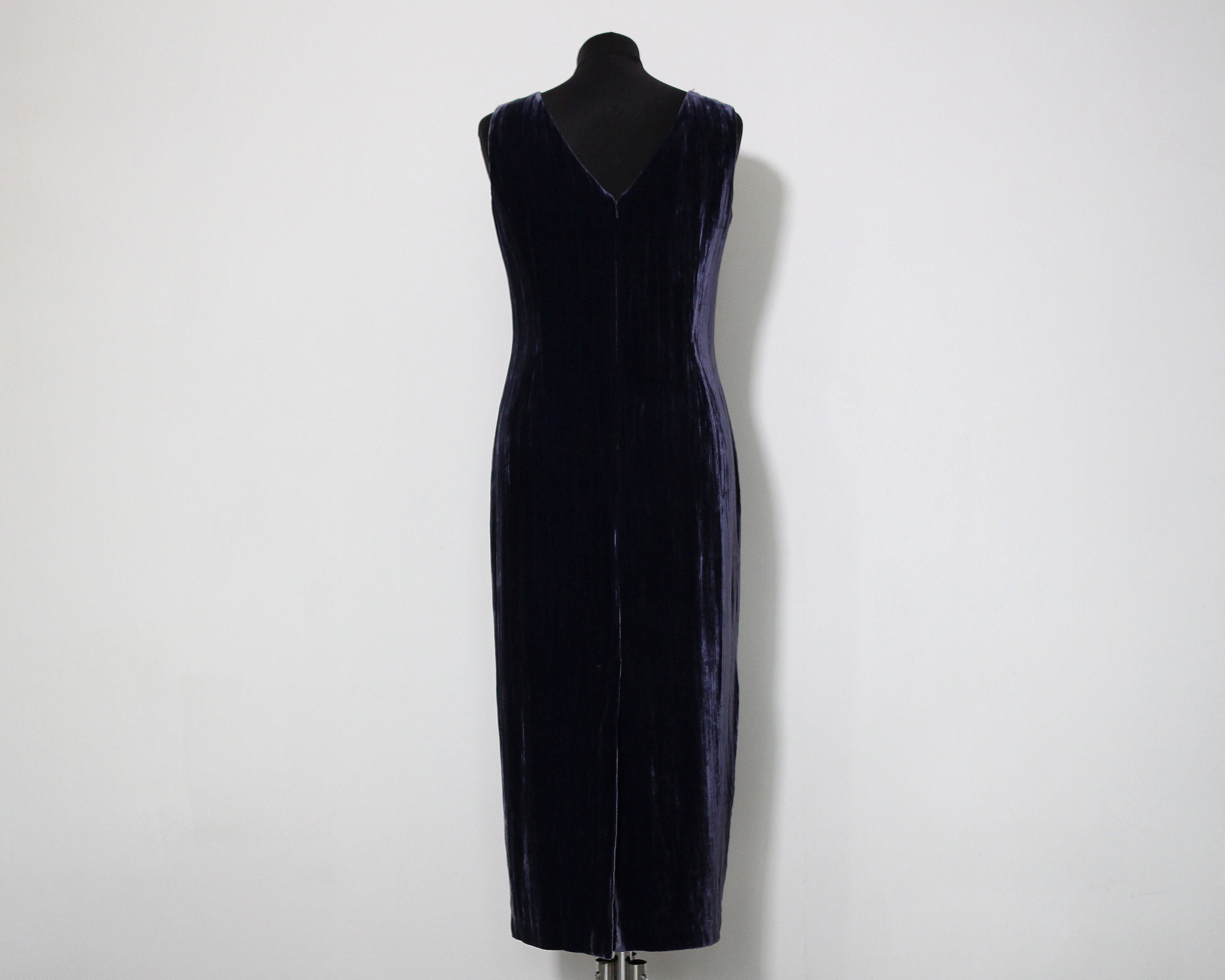 (4p. pack) Purple Printed Viscose Midi Dress - V3