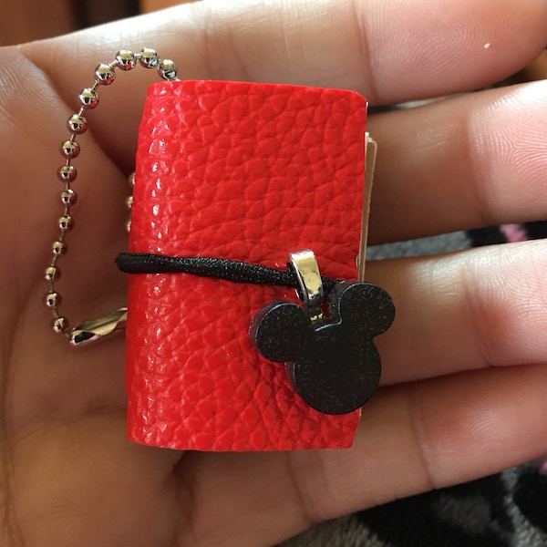 TEENY TINY Travelers Notebook Charm-Magical Collection-Red with mouse dangle