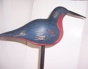 BIRD WOODEN and CARVED