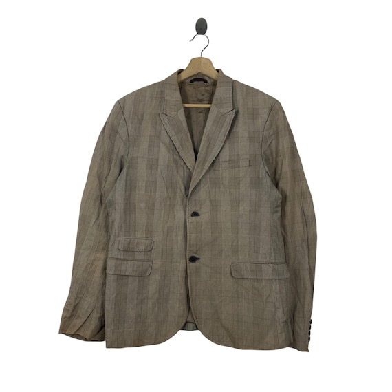 Neil Barrett, Vintage NEIL BARRETT Spring Summer 2006 Plaid Check Blazer Jacket Tailored Designer Suit Coat Classic Minimalist Luxury