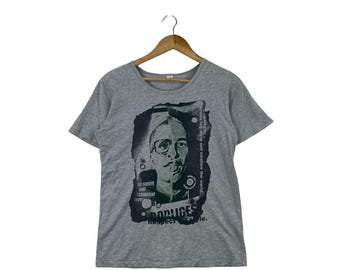 ヴィンテージ COLIBRI MARCA RODRIGUES グラフィックTシャツ ポートレートプリント クルーネック カジュアルトップス ストリートウェア