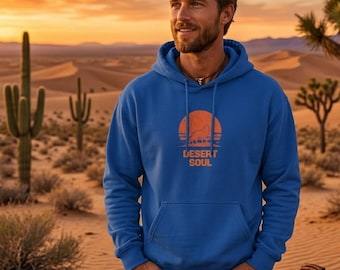 Desert Soul hoodie | Retro Sunset Cactus Graphic
