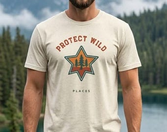 Protect Wild star forest illustration T-Shirt | Nature conservation tee