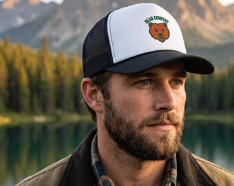 Bear University Logo Trucker Cap | Embroidered Bear Patch Cap