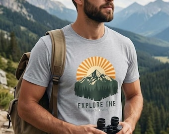 Sunrise Mountain Explore The Wilderness T-Shirt | Adventure Nature Tee