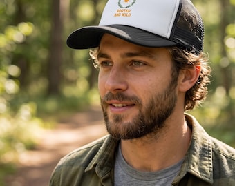 Rooted and Wild daisy wreath Trucker Cap | floral, nature style