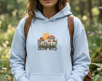 Sunset Mountains and Trees Hoodie | Nature Landscape Graphic