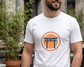 Torii Gate Circle Graphic T-Shirt | Japanese Shrine Symbol