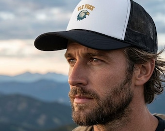 Fly Free Eagle Trucker Cap | Retro Sports Logo