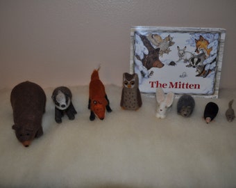 Waldorf Inspired Needle Felted Animals from the story 'The Mitten"