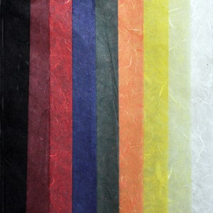 9 Sheet HANDMADE PAPER Pak,  "Jewel Tones", 9 Sheet - Collage, Mixed Media (27340)