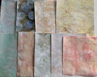 9 Monoprints Gelli Prints Mixed Media Artjournal Junkjournal Gluebook