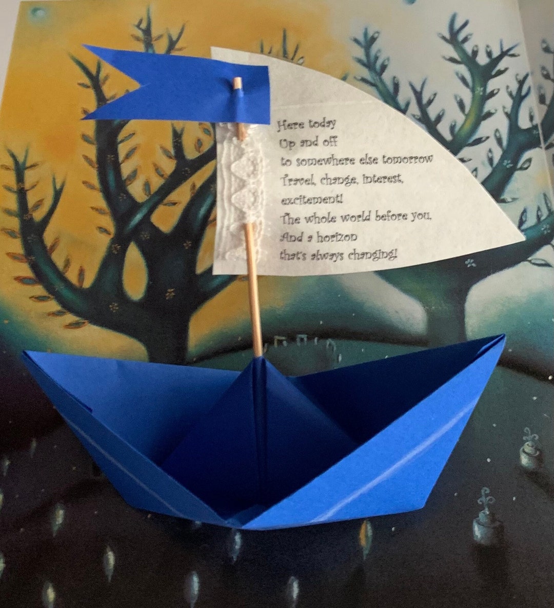 Wind in the Willows Paper Boat W/ Quote Party Centerpiece Nursery