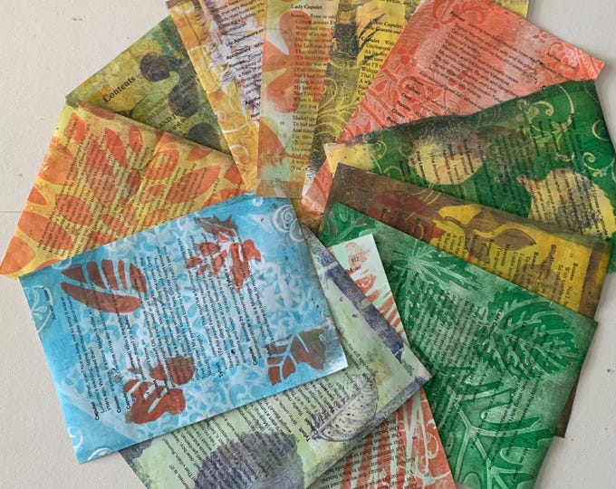 12 Altered Book Pages for Collage Art Notebook Journal Mixed Media Art ...