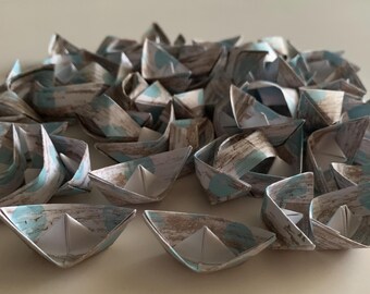 paper boats origami decoration nautical theme party sailboat