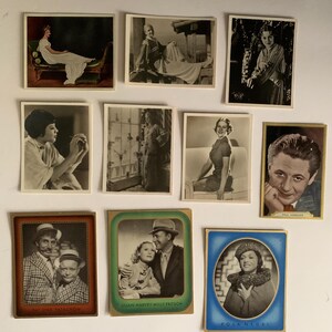 Vintage Collectible Cigarette Cards 1930s 10 Premium Cards Film Bilder Movie Stars