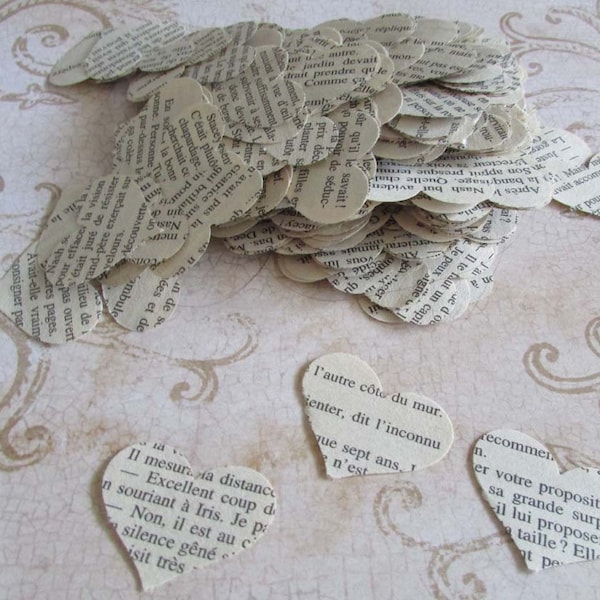 paper hearts 500 heart punches die cut confetti french novel