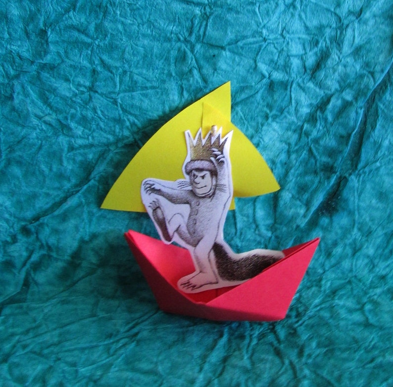 Where the Wild Things Are Paper Boat Sail Boat Wild Things Etsy