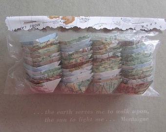 paper boat origami 48 boats decoration nautical theme ocean party maps atlas