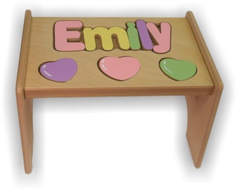 Children's Personalized Puzzle Step Stool