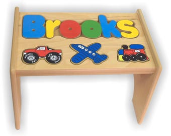 Children's Personalized Puzzle Stool.