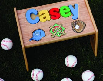 Children's Personalized Puzzle Stool.
