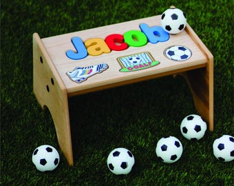 Children's Personalized Puzzle Stool.
