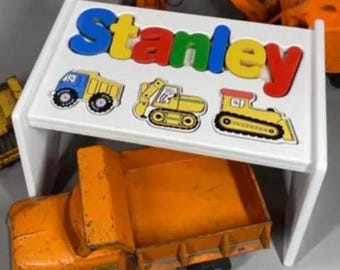 Children's Personalized Puzzle Stool.