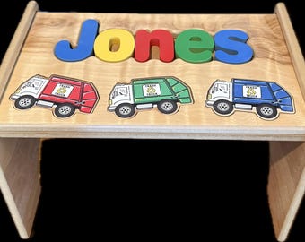 Children's Personalized Puzzle Stool.