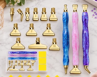 Resin Diamond Painting Pen Set | Interchangeable Tips, Ergonomic Grip (5D Art Tool)
