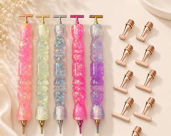 Fairy Glitter Diamond Painting Pen, Resin Art Tool, Threaded Tips Accessory