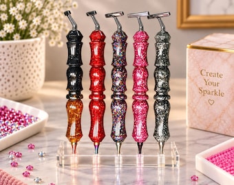 Glitter Resin Diamond Painting Pen, Ergonomic Tool, Threaded Accessory