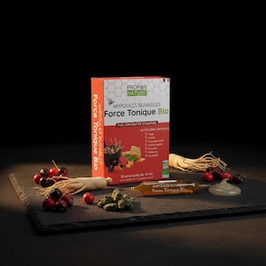 Ampollas Energía Bio | Ginseng Guaraná Jalea Real Própolis | Vitalidad Natural | 10x10ml