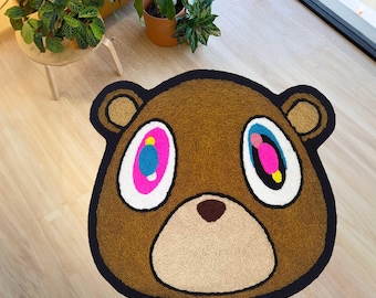 Kanye West Dropout Bear, Kanye West Rug, Kanye West decor, Kanye Bear, Kanye bear Rug, kanye West, Kids Room Decor, Kids Gift,Kanye Bear