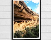 Mesa Verde National Park 1 Pop Art Print Nature Adobe Native Desert Poster Arizona Landscape American United States Travel Home Decor Canvas