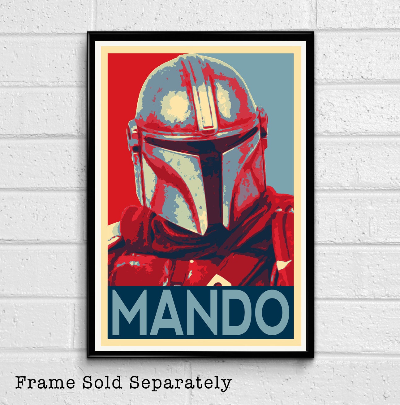 The Mandalorian Star Wars Pop Art Illustration Din Djarin | Etsy