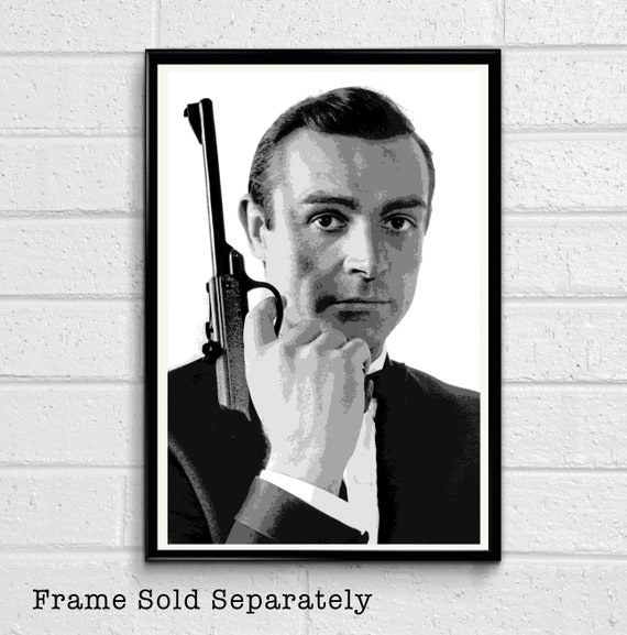 007 James Bond Sean Connery Illustration 13 British Spy | Etsy