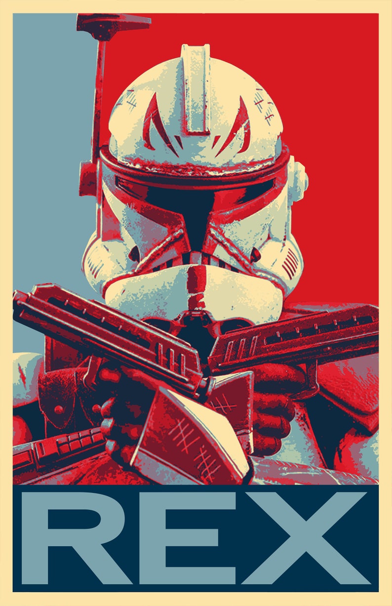 Captain Rex from Star Wars Illustration 1 Clone Wars Sci-Fi | Etsy