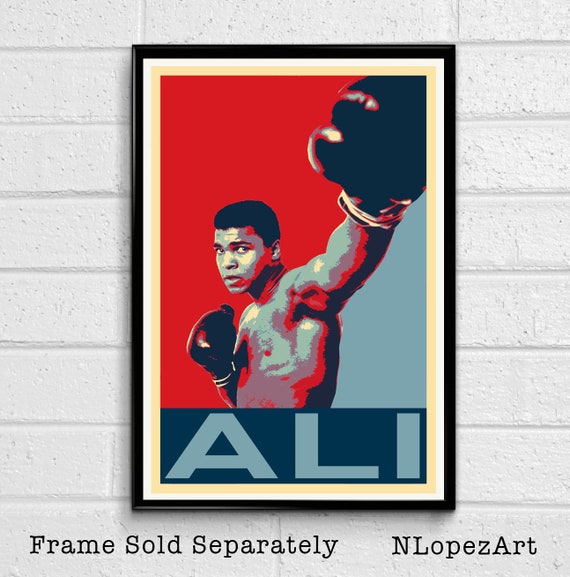 Muhammad Ali Portrait Art Canvas Boxing Icon Sports Poster Print Cassius Clay
